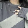 Unisex Punk Thorn Necklace: Trendy Hip-Hop Clavicle Chain for Sweatshirts & T-Shirts