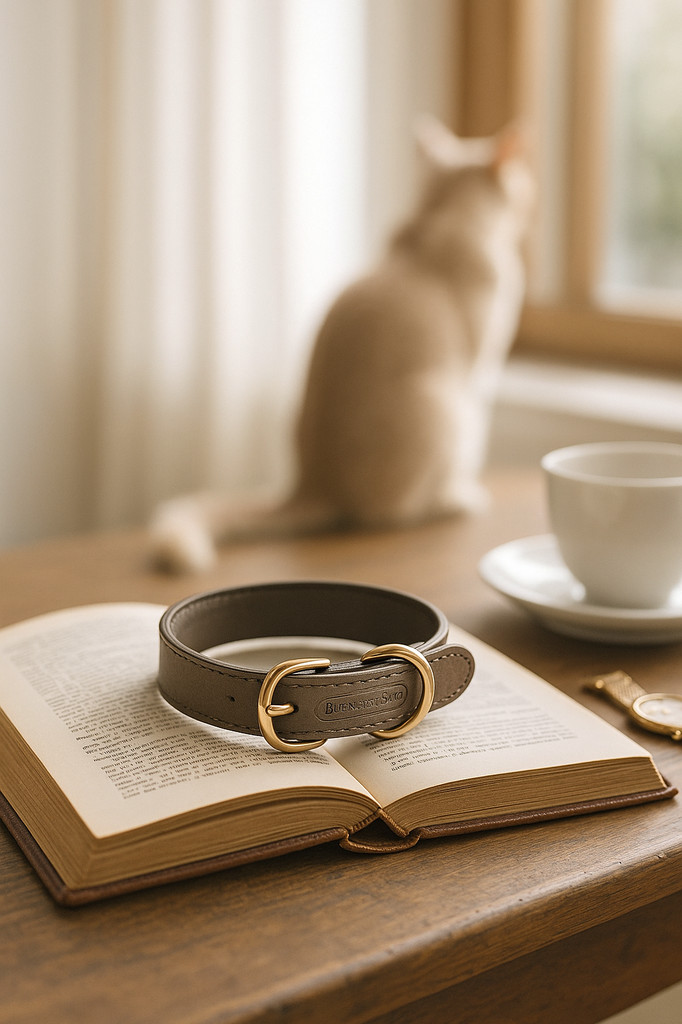 Katzenhalsband, einfarbig, verstellbar, verschleißfest, modisch, für Haustiere, Hunde, Kunstlederhalsband