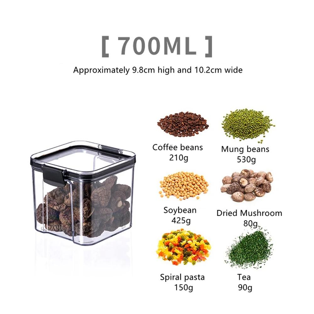 Clear Food Storage Box Refrigerator Food Storage Container With Lid Plastic Kitchen Pantry Organization Canisters Organizer