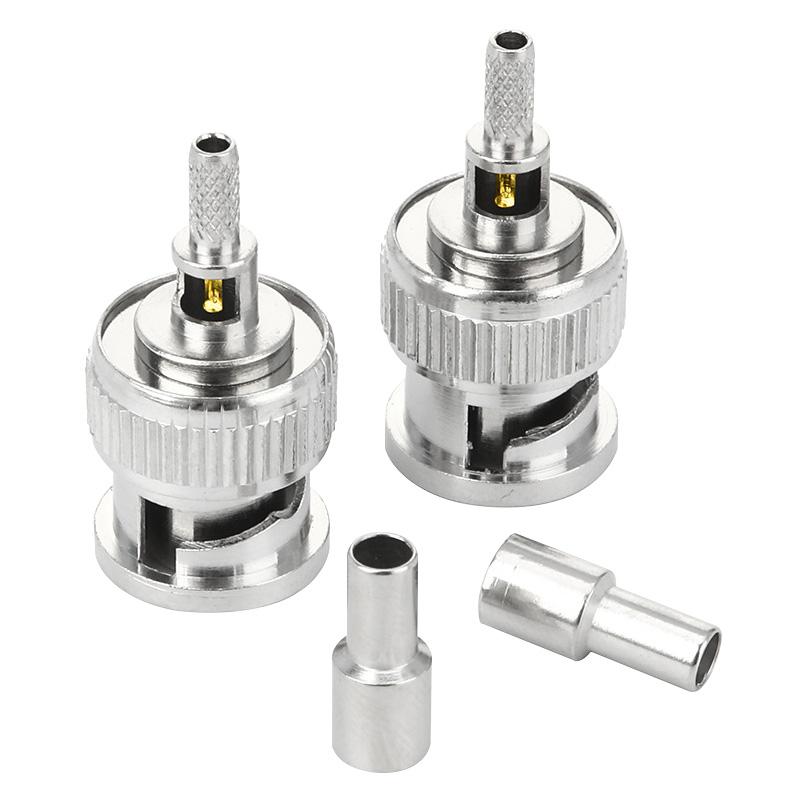 RF Connector Crimp Nickelplated BNC-J-1.5 Adapter for Coaxial Cable RG174 RG316 LMR100