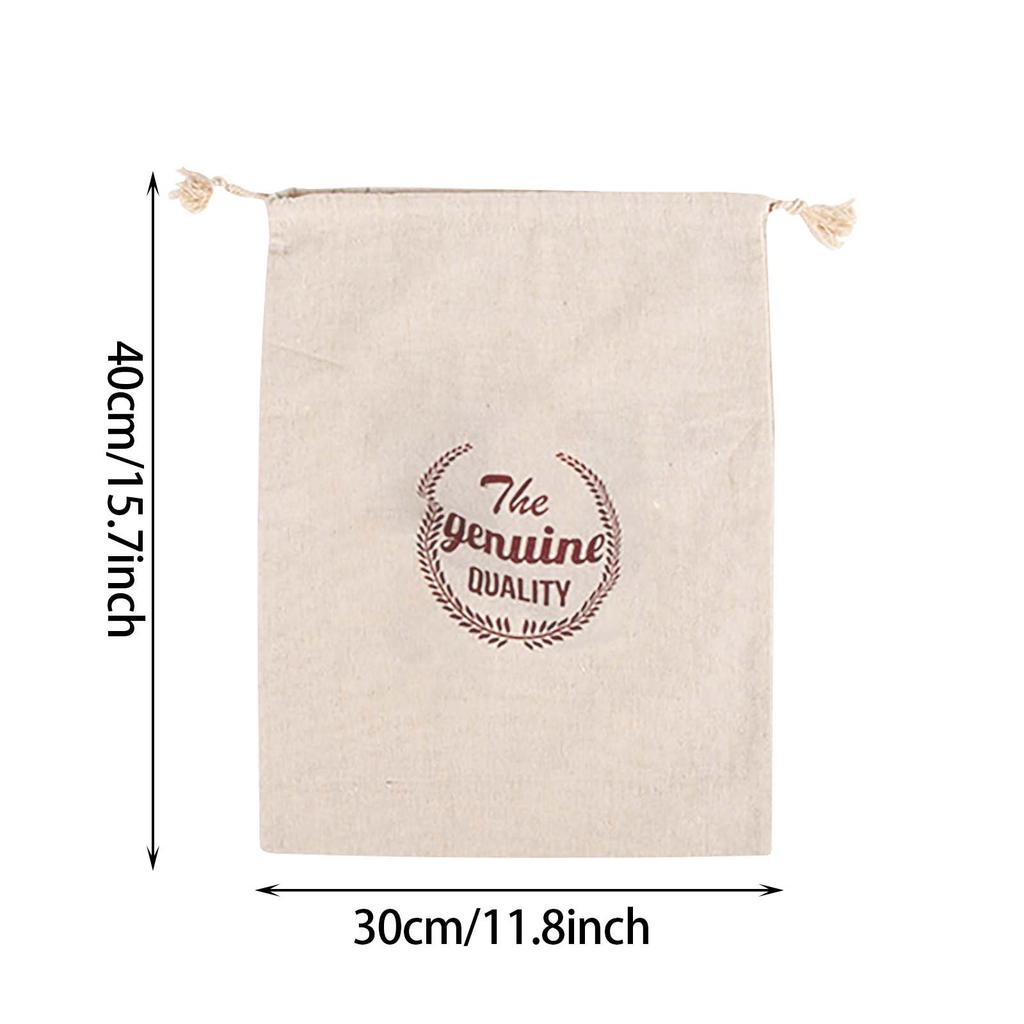 1PC Linen Bread Bag Reusable Bread Drawstring Bag Cotton Bread Bag