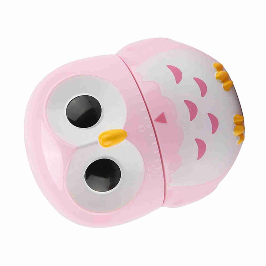 Cute Owl Shape Kitchen Manual Timer Mechanical Home Cooking Counters Clock