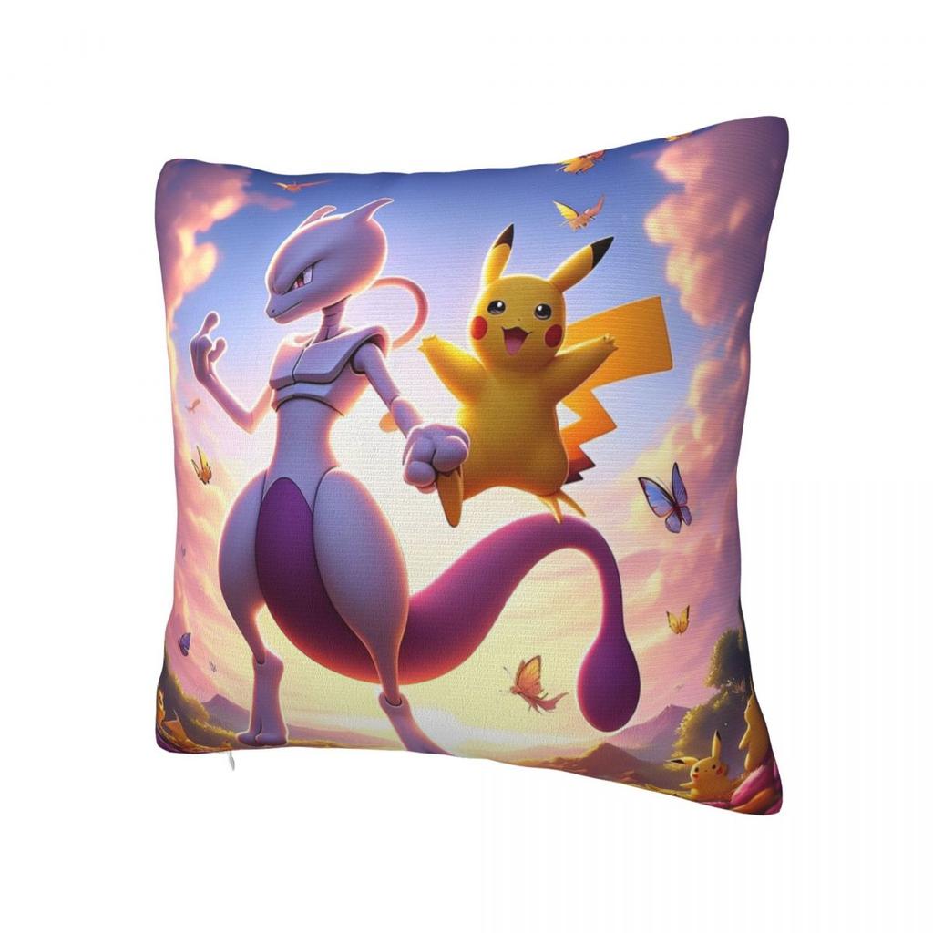 Japan Pokemon Mewtwo Cool Pillow Cover Soft Pillow Case Cushion Cover Morden Design Pillowcases For Chair Sofa Home Decoration