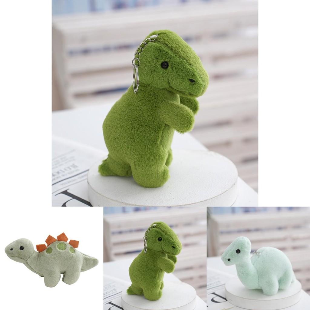 Chaveiro de Pelúcia de Dinossauro Adorável 2024 Decoração Fofa de Corrente para Bolsa/Carro de Algodão PP