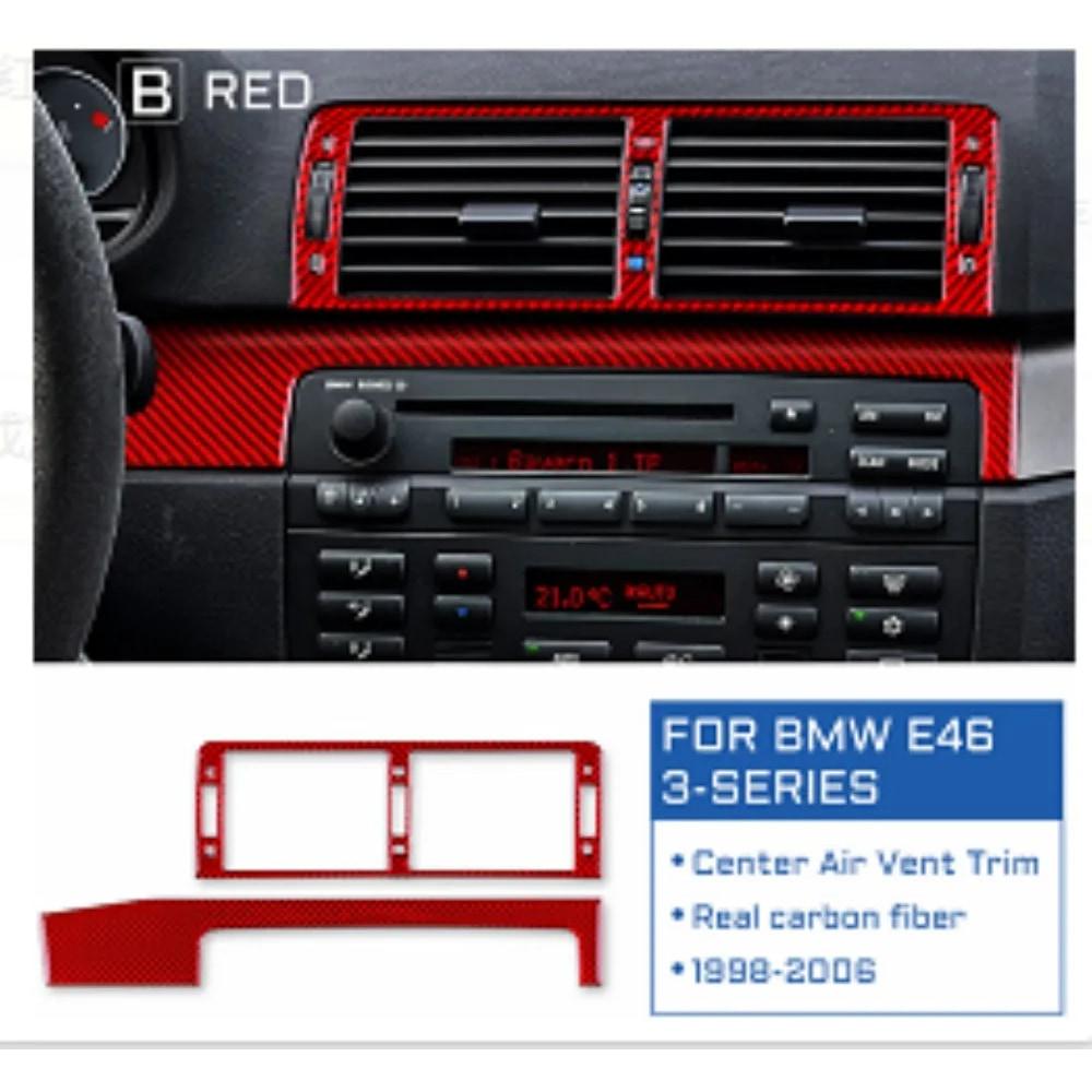 Carbon Fiber Trim for BMW E46 1998-2005, Glossy Air Vent Frame Cover Anti-Scratch Sporty Interior Upgrade