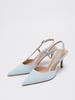 Spitz zulaufende, rückenfreie Stilettosandalen - Elegante, bequeme High Heels