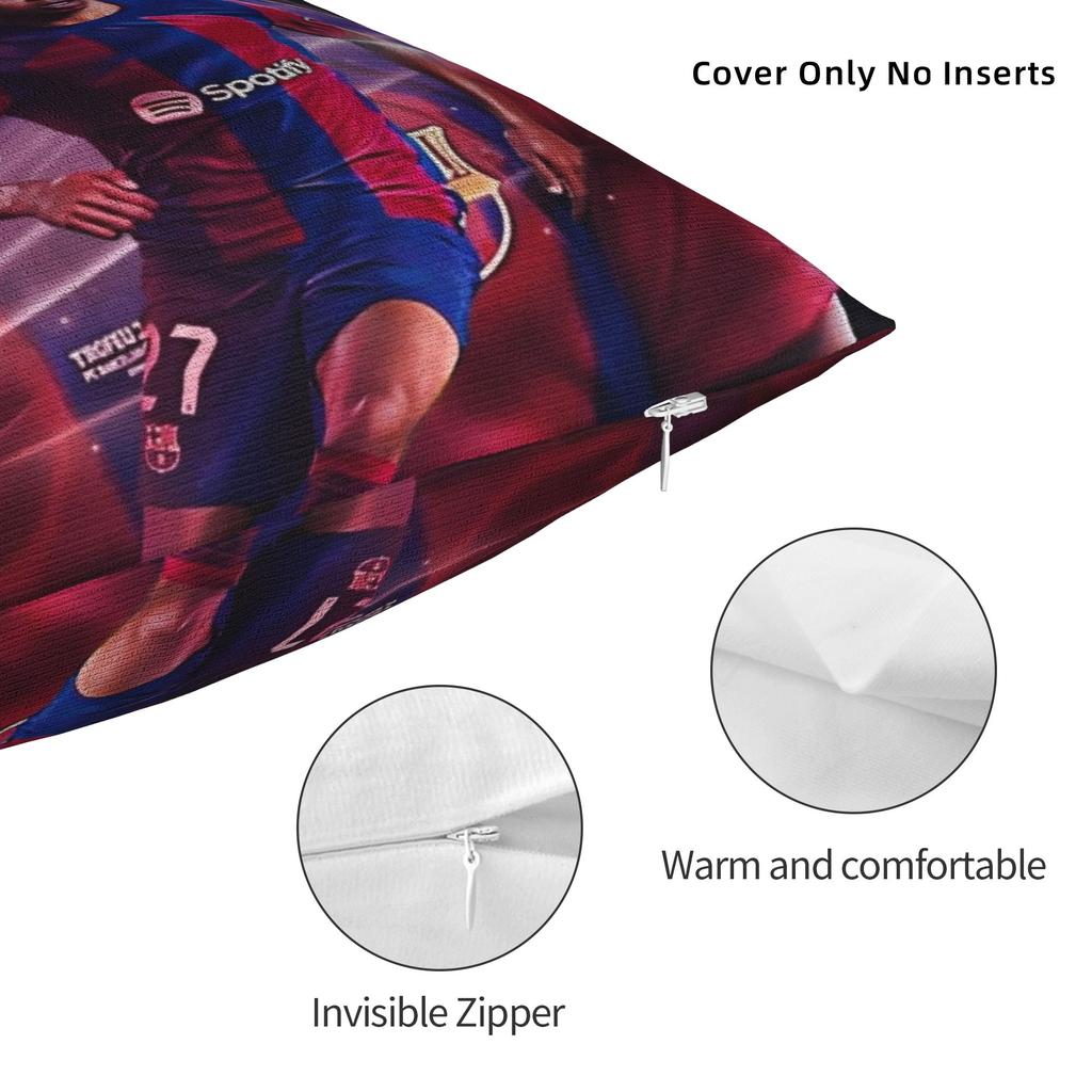 Federa Decorativa Lamine Y-Yamal Merch Letto Stella del Calcio Cuscino da Lancio Custodia Copertura Dropshipping Multimisura