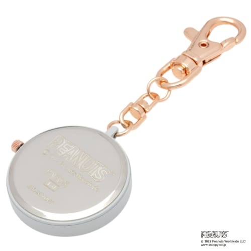 Fieldwork Women's Analog Pocket Watch with Keychain, Snoopy Design, Color Case KC Watch G, Gray, PNT049-2