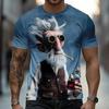 3D Gedrucktes Vintage Alter Mann Grafik T-Shirt Für Männer Zigarette Wein Charakter Muster Tees Sommer Kurzarm Rundhals Oberteile