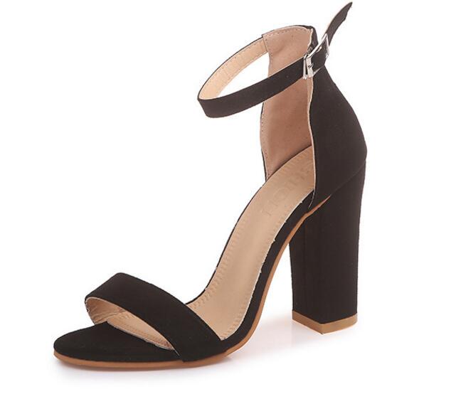 Fashion Women Pumps Sesy High Heels sandals Buckle Strap Women's Shoes Peep Toe High Heels Wedding Shoes PLUS SIZE 34-43 tyh78