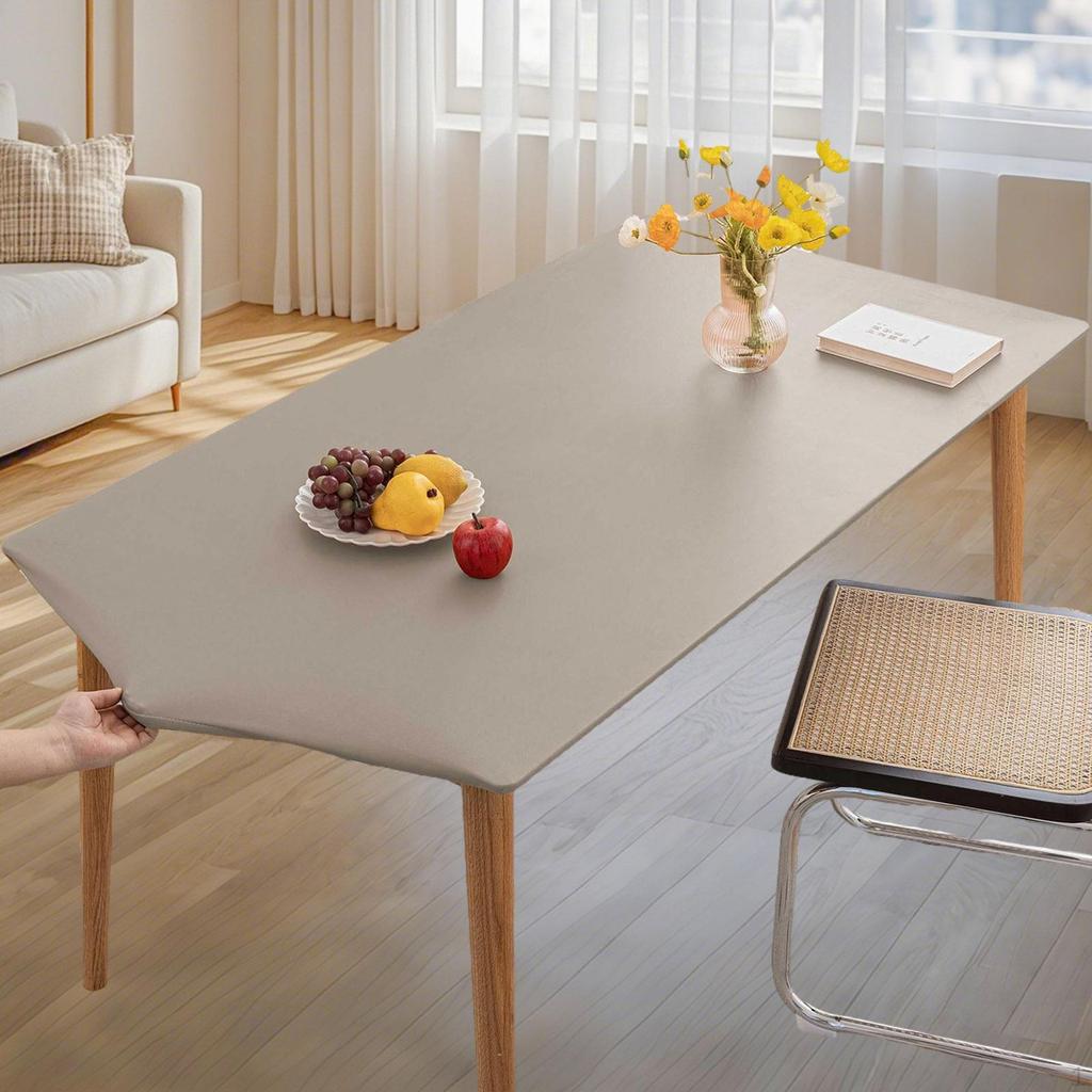Tischdecke aus PU-Leder mit elastischem Rand, Rechteckform für Bankettveranstaltungen