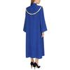Complete Priest Cleric Costume Robe for Women S-XXL: Mock Neck Cassock with Metallic Patchwork Collar & Flared Sleeves
