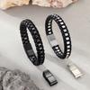 Hantan Jewelry 2026 New Handmade Braided Leather Bracelet With Magnetic Clasp Leren Armband Stainless Steel Bracelet for Men