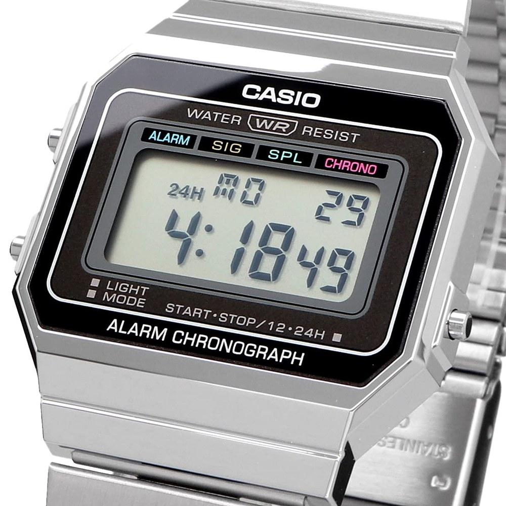 Casio Vintage Series A700W-1A Digital Wristwatch Men and Women Silver