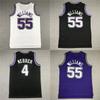 Sacramento Kings Basketball Jersey 55 DeAaron Williams 4 Chris Webber Embroidered Team Fan Wear