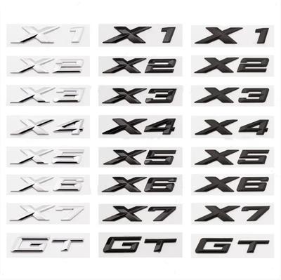Autocollant de Lettre de Coffre Arrière de Voiture en ABS 3D Pour X1 X2 X3 X4 X5 X6 X7 GT Logo Emblème Badge Accessoires de Style Auto