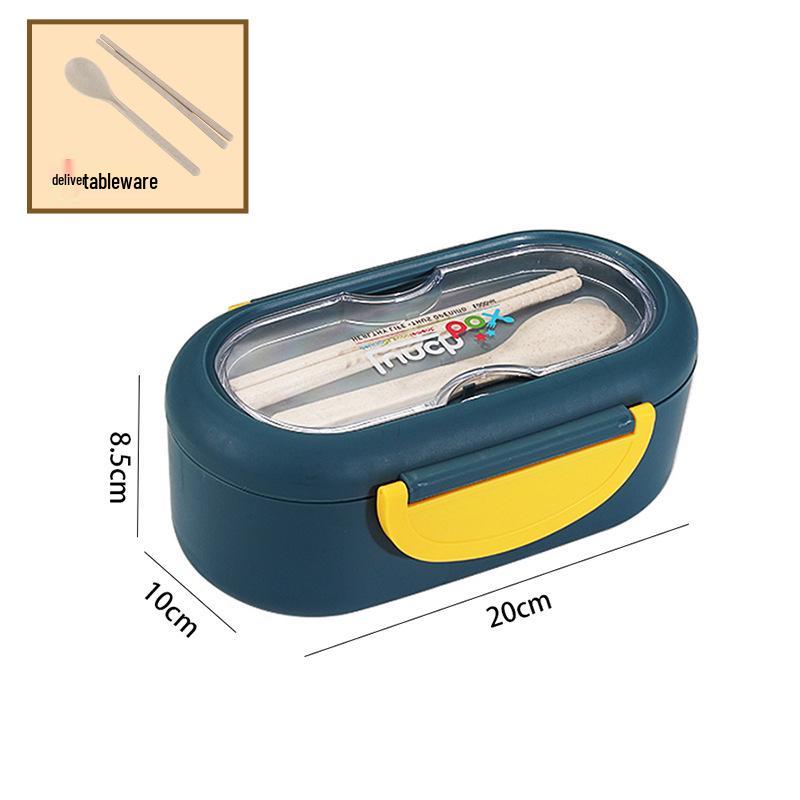 Portable Wheat Straw Bento Box: Insulated, Multi-Compartment, Japanese-Style, Microwave Safe for Office Workers & Students