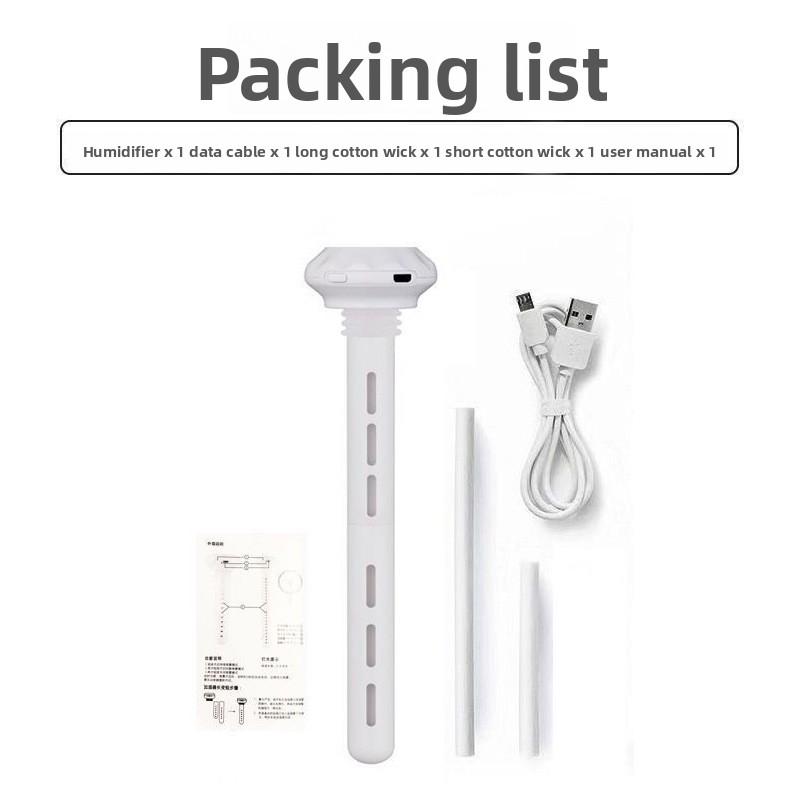 Wireless Portable Stick Humidifier, Adjustable Cotton Core Quiet Mist Maker with Night Light