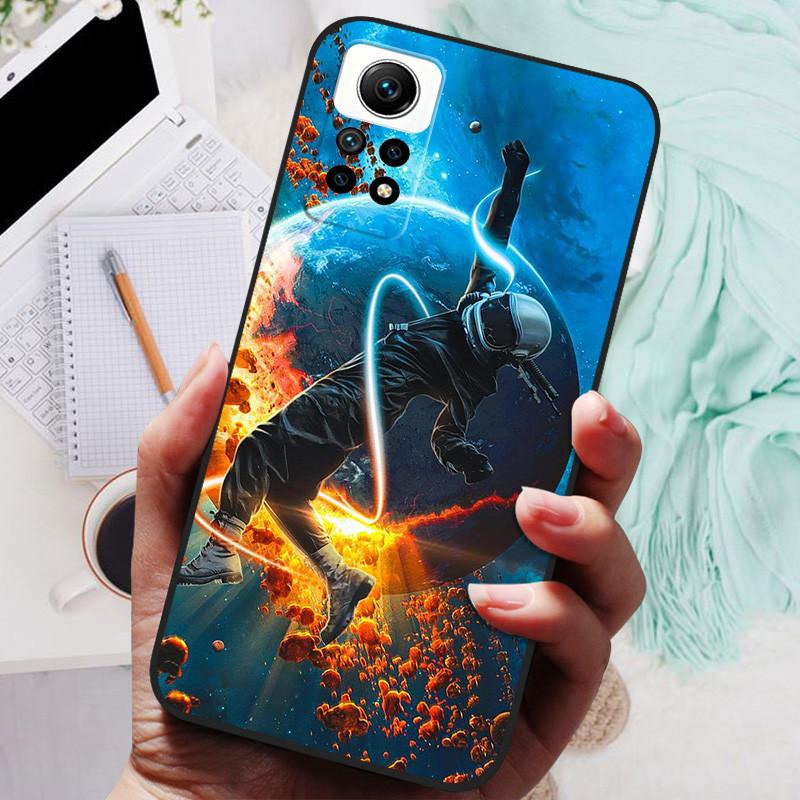 Cover For Redmi Note 12 Pro 4G Case Silicone Painted Soft Protective Black Coque For Xiaomi Redmi Note12 Pro 4G NFC Cartoon TPU
