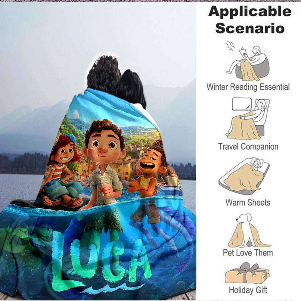 1Pc Luca'S Underwater Adventure Blanket Soft And Comfortable Casual Warm Camping Travel Christmas Halloween Xmas Gift M924311