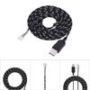 2.2 Meters USB Cable Wire Line Replacement for Steelseries Kana Mouse Black+White