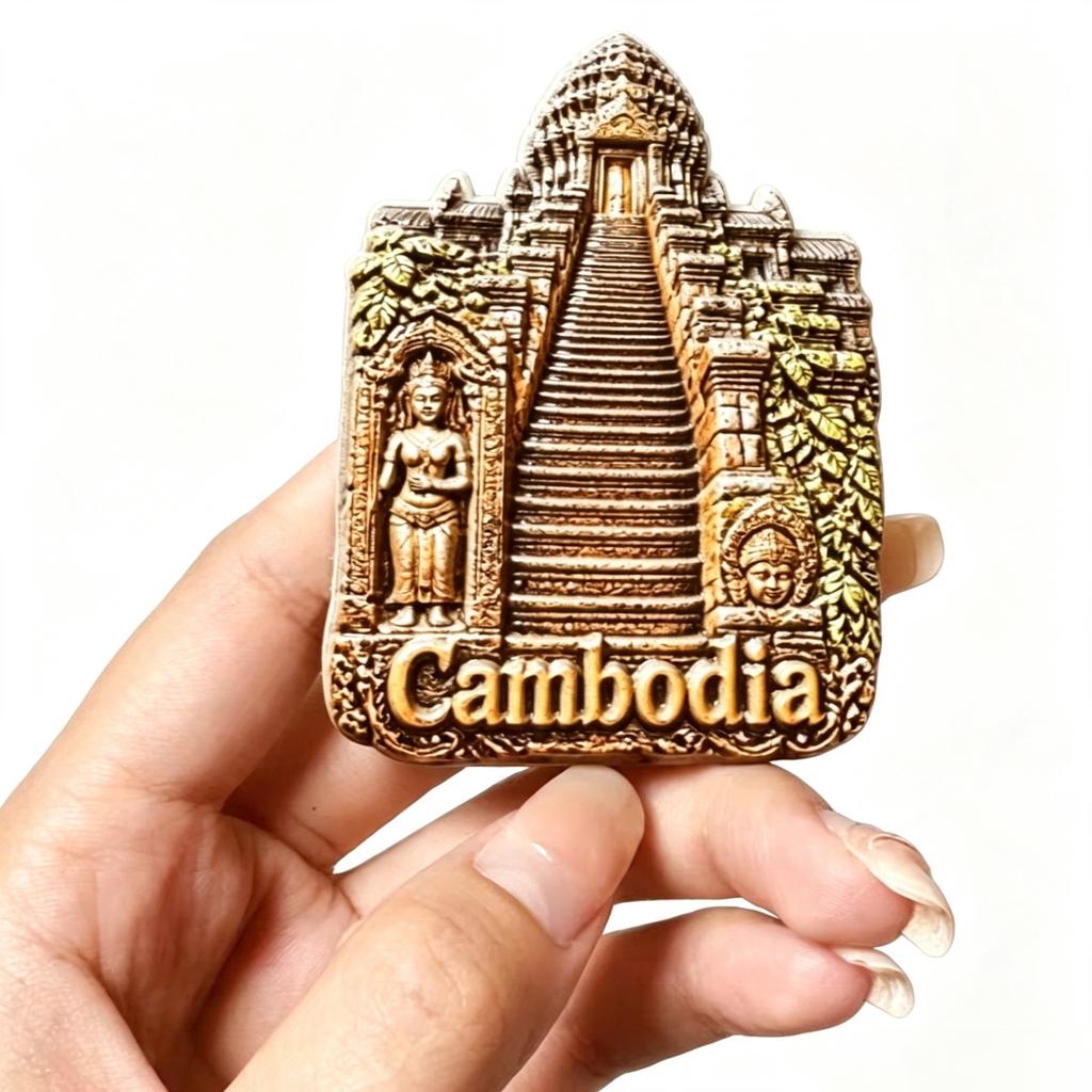 Kambodscha Kühlschrankmagnete Aufkleber Tourismus Souvenir Kühlschrankmagnete Aufkleber Heimdekoration