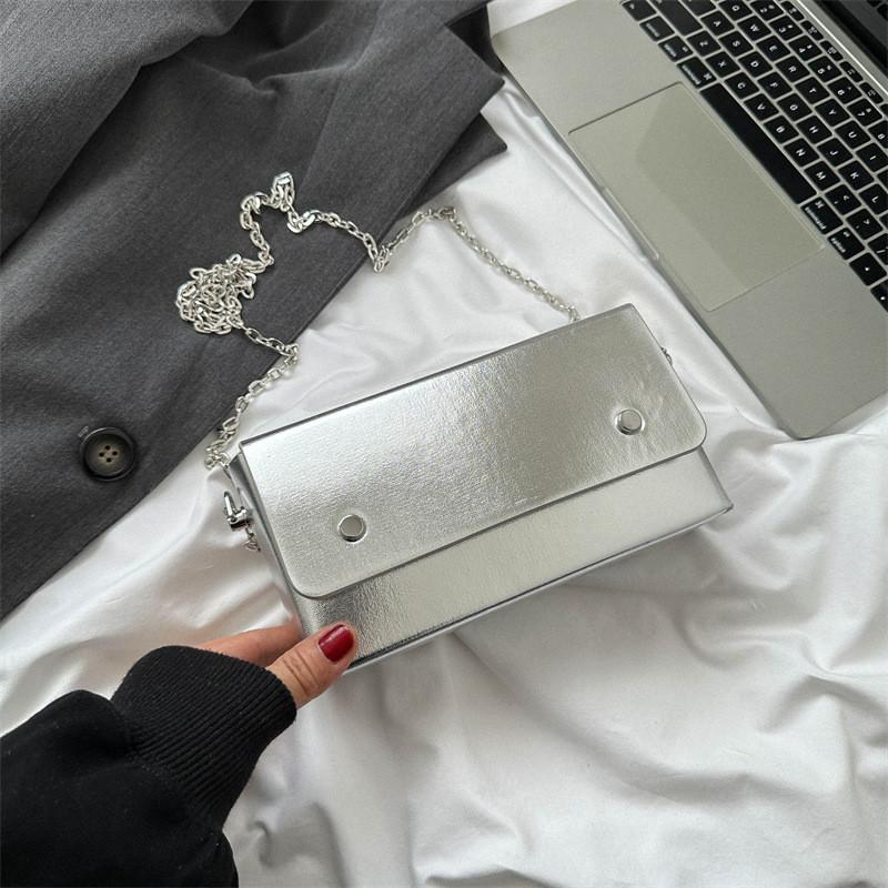 Trendy Chic Small Square Shoulder Bag For Women Stylish Pu Material Fall Fashion