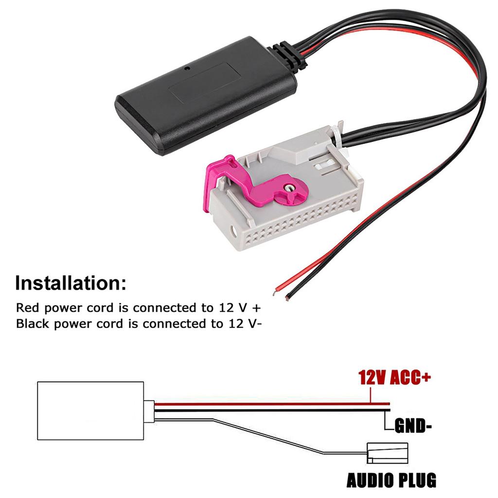 32Pin Cable Adapter Aux Car Bluetooth Kit Fit for A3 A4 A6 A8 TT R8 RNSE