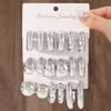 Foreign Trade Hot-selling Explosion Geometric Shape Water Drop Earrings Set CCB Exaggerated Earrings Elegant and Versatile