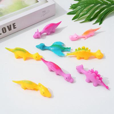 5 sztuk Proca Dinozaur Zabawka na Palec Lepki Dino Dinozaur Wyrzucana Zabawka Odstresowująca Rozciągliwy Latający Dinozaur Zabawka Podstępne Rekwizyty Upominki na Imprezę