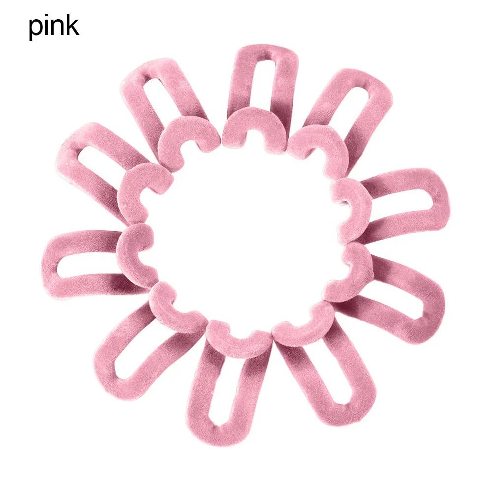 10PCS Mini Flocking Clothes Rack Home Creative Anti-slip Hooks Clothes Hanger Easy Hook Closet Household Organizer