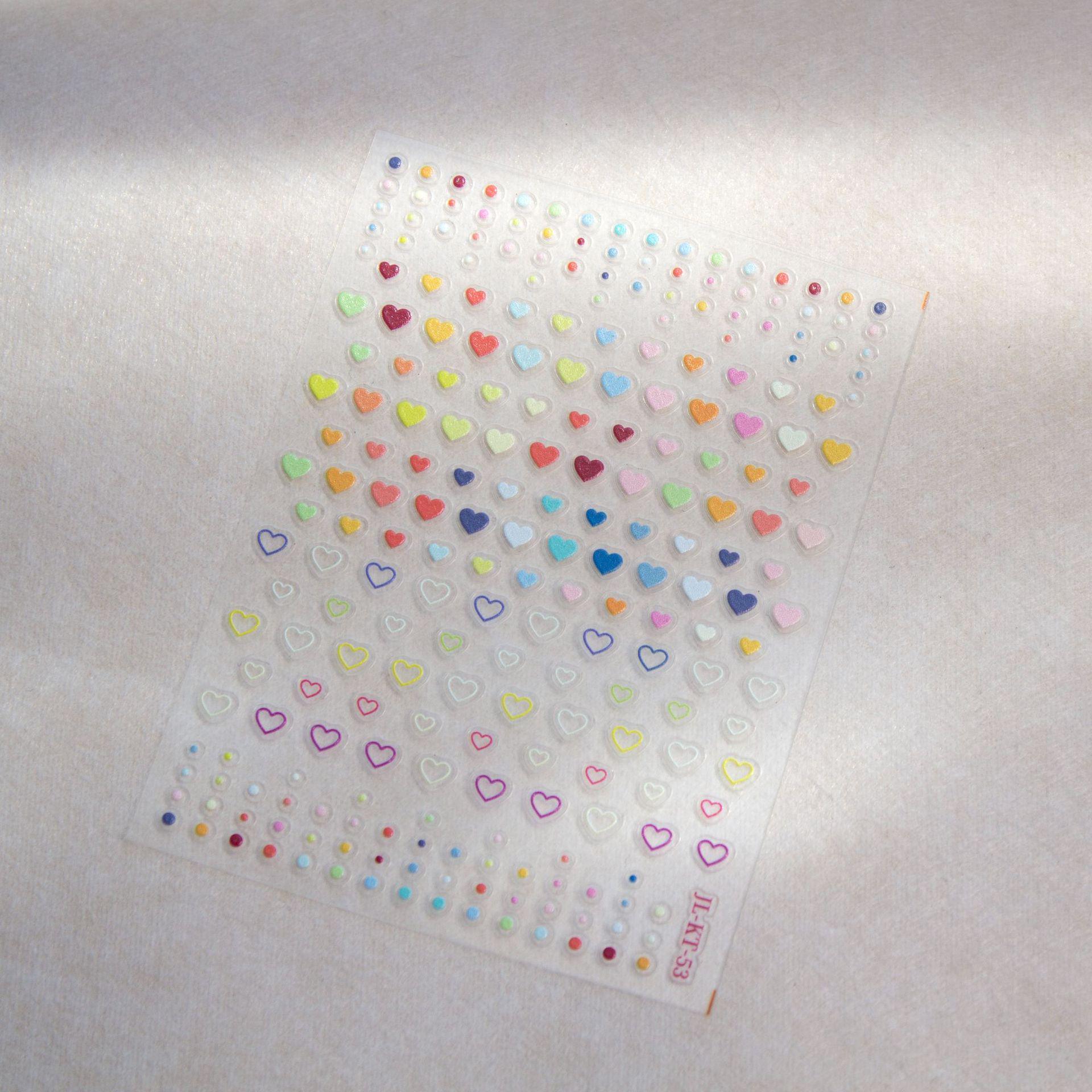 

Jiaolong Colorful Love Heart & Butterfly Nail Art Stickers