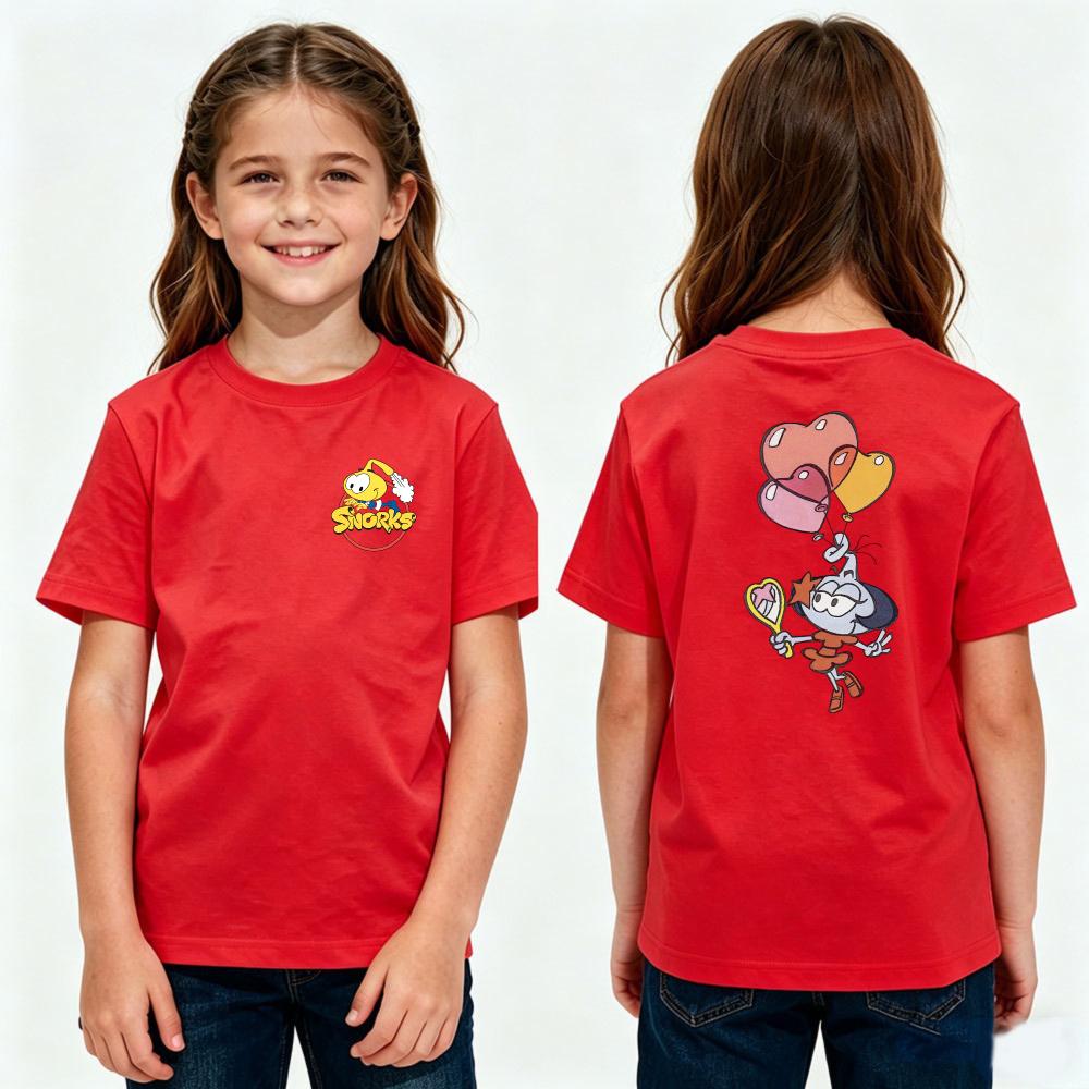 Snorks Cartoon Graphic Children TShirt Kids Summer Polyester Short Sleeve Cute Snorks Lover Gift Shirt Boys and Girls Casual Tshirt