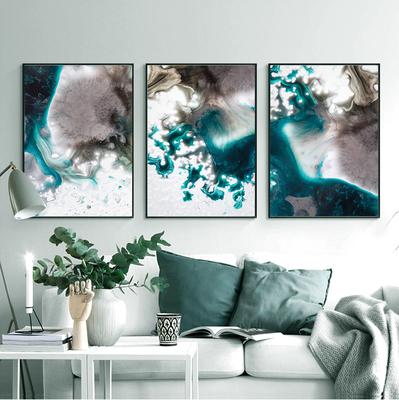 Nicjoy Abstract Blue Green Texture Wall Art Prints Poster Immagine Tela Dipinti Poster Stampe Immagine per Soggiorno Decorazione della Casa