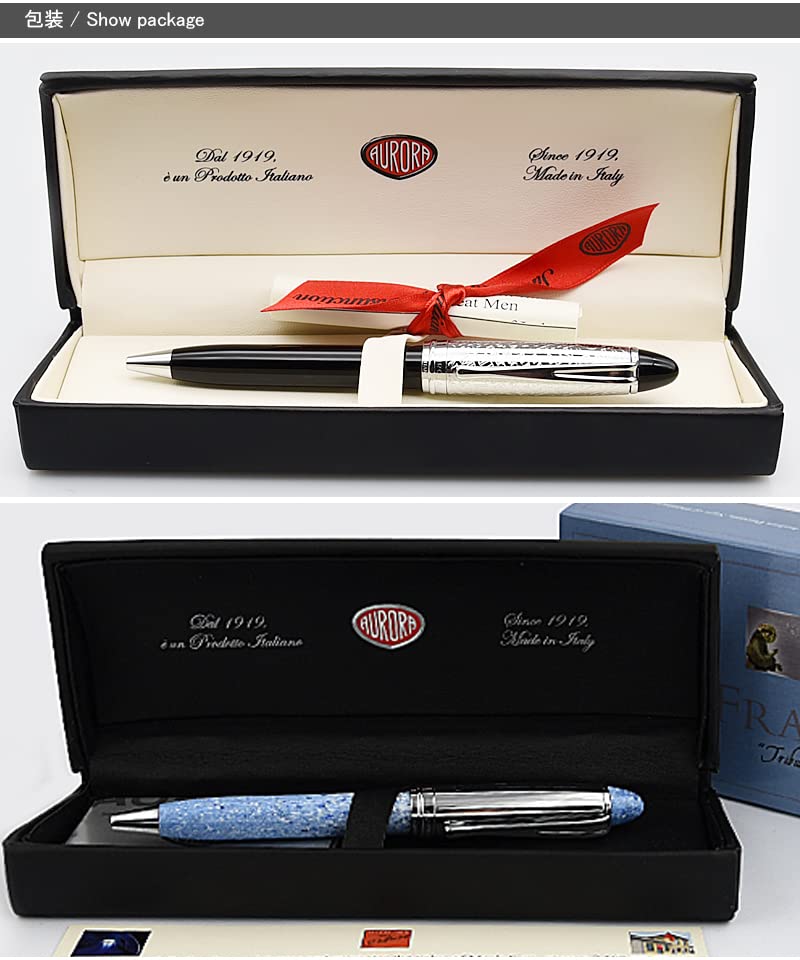 AURORA Epsilon Juventus Satin Ballpoint Black with White CT Pen, Cap, B35-JWN