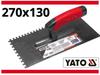 Stainless steel plastering trowel 270x130 mm, notched 8x8 mm YT-5203 YATO