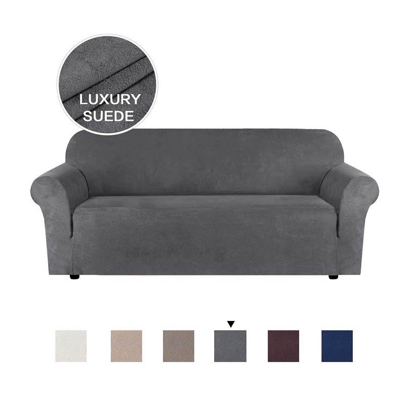 

Водонепроникний меблевий диван Нековзка накидка Одноколірна еластична всеохоплююча накидка на диван 1 seater сірий