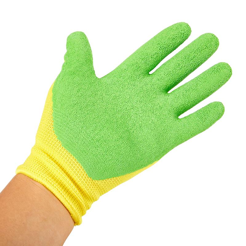 1 Par Luvas de Jardinagem Infantis Respiráveis Luvas Duráveis Impermeáveis Anti Mordida Corte Coletar Conchas Protetor Luvas de Trabalho Manual