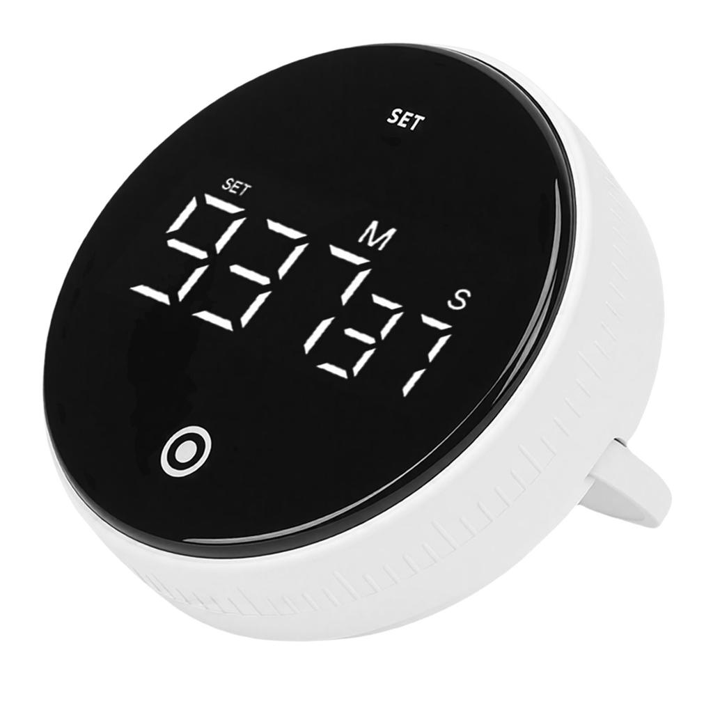 Magnetic Kitchen Timer with 999 Minute Countdown Rotation Adjustable Touch Screen Digital Display Silent Timer for