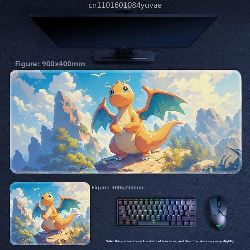 Classic Cartoon Anime Pokémon Pikachu Mewtwo Eevee Leather Mouse Pad Lucario Squirtle Gardev Keyboard Pad Large Game Table Mat