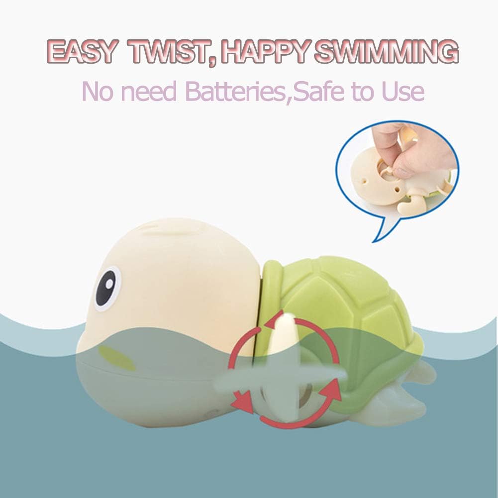 3er-Pack Badespielzeug Niedliche Schwimmende Schildkröte Badespielzeug Tier Schwimmend Aufziehbar Badewanne Vorschule Kleinkind Neugeborenes Säugling Pool Spielzeug