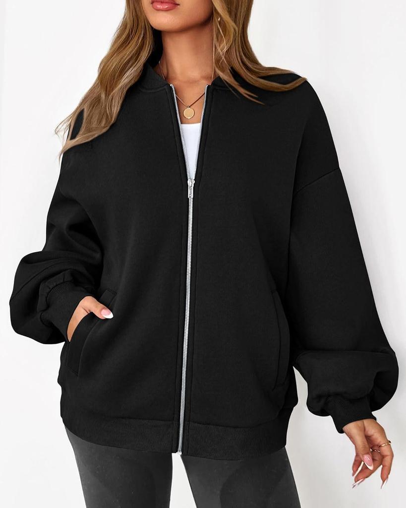 2025 Herbst/Winter Reißverschluss Sweatshirt Bomberjacke - Europäischer & Amerikanischer Stil, Lässiges Langarm