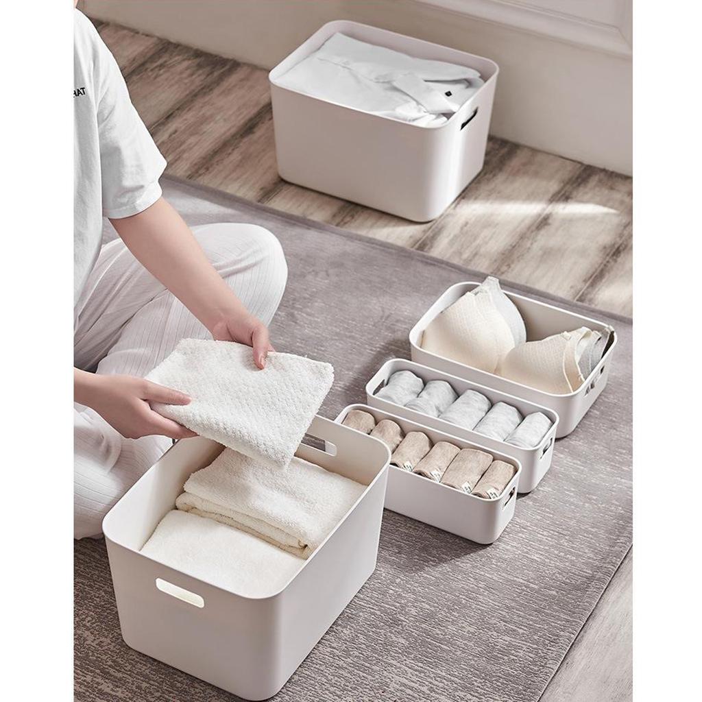 Desktop Storage Box Table Organizer Dormitory Sundries Plastic Cosmetic Storage Box Bathroom Kitchen Sorting Storage Basket Bins