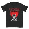 Vintage Cannibal Corpse Heart Cat TShirts for Men Round Collar Cotton T Shirts  Short Sleeve Tee Shirt Graphic Tops