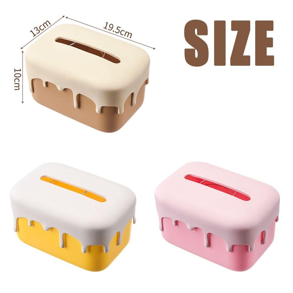 Cream Style Paper Towel Holder Plastic Napkin Storage Case Nordic Paper Towel Dispenser  Household