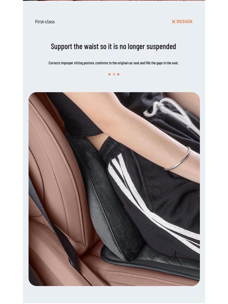 Car Seat Neck and Lumbar Support Pillow – Universal Flannel Cushion for All Seasons