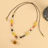 Glazed High-end Agate Necklace Women's Retro Niche Design Temperament Sweater Chain Accessories Short Neck Chain