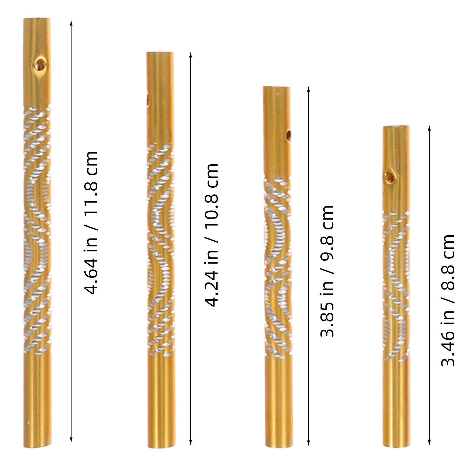 

24Pcs DIY Wind Chime Material Pack Aluminum Tubes 8.8-11.8cm Craft Wind Chime Supplies for Garden Outdoor Decoration Melodious