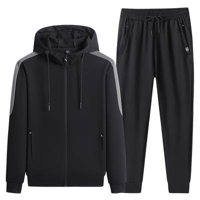 Jarný a jesenný mládežnícky športový set, Pánsky všestranný set, Ležérna športová mikina s kapucňou, Bežecký športový set, Mládežnícke ležérne oblečenie Dvojdielny set