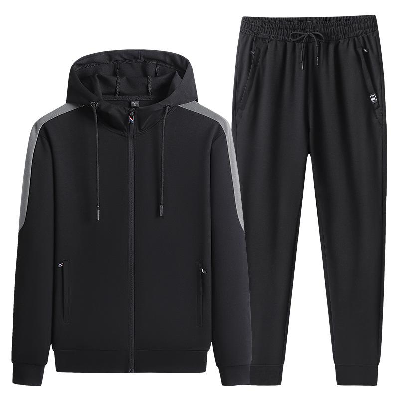 

Весенне-осенний молодежный спортивный костюм, мужской универсальный комплект, повседневное спортивное худи, спортивный костюм для бега, молодежная повседневная одежда, комплект из двух предметов L